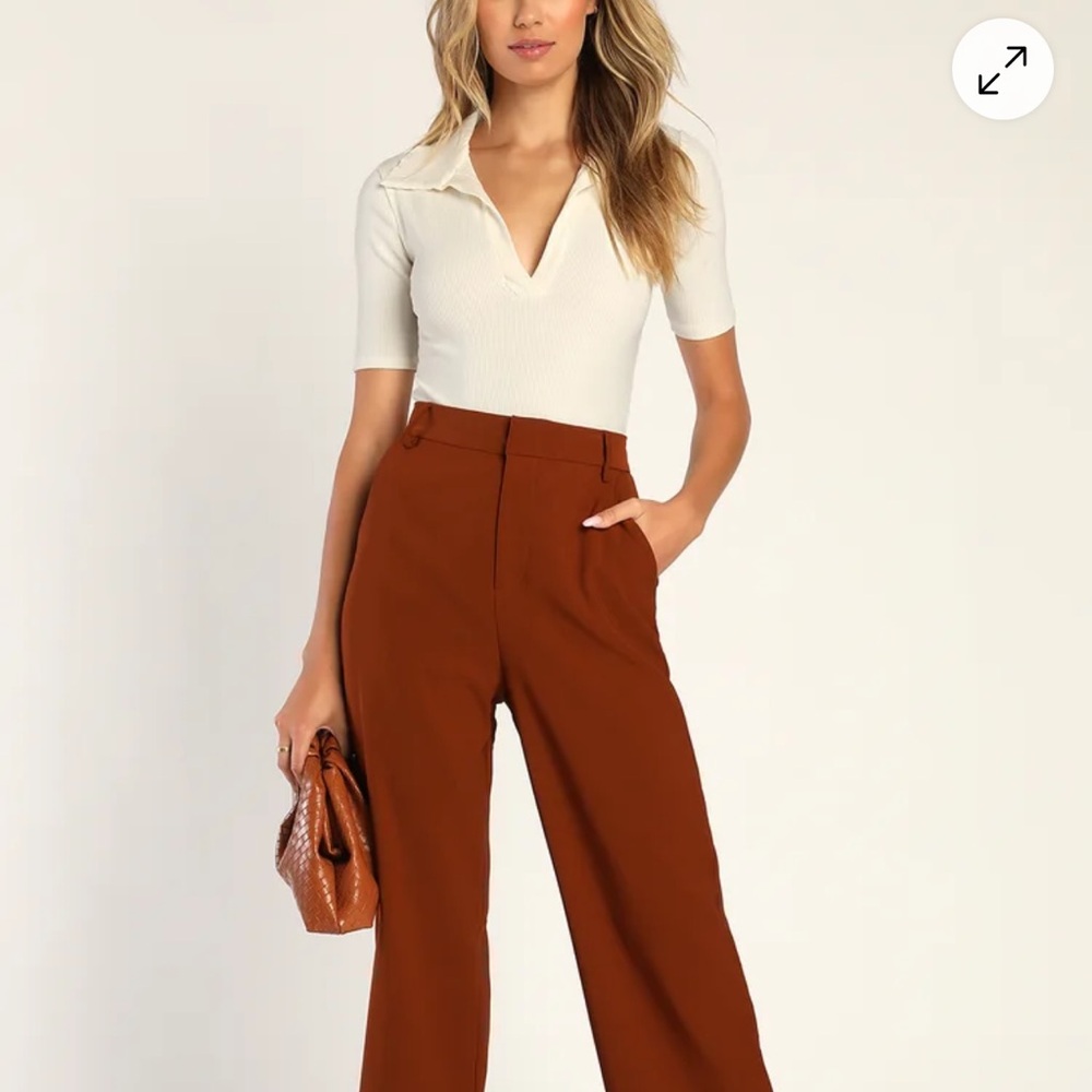 Women's Brown Wide-Leg Pants
